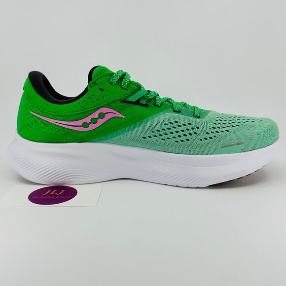 Saucony Women's Ride 16 'Sprig Peony' Green Running Shoes S10830-25 Size 10 - Picture 7 of 11